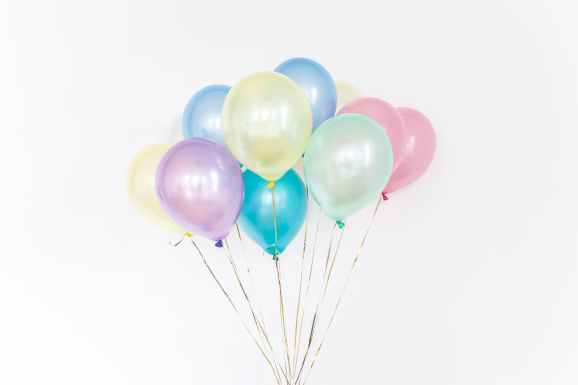 colorful pastel balloons